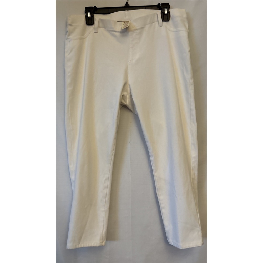 FADED GLORY JEGGINGS‎ SZ XL WHITE STRETCH PULL ON Tapered Leg